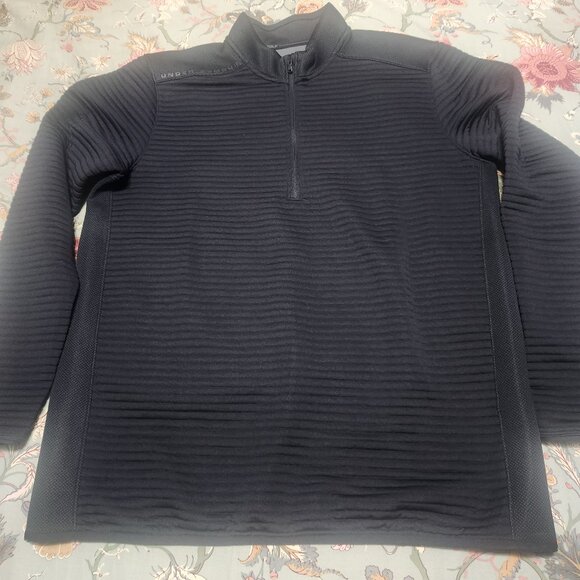 Under Armour Men's 1/4 Zip Sweatshirt Black Size Large - Picture 1 of 11